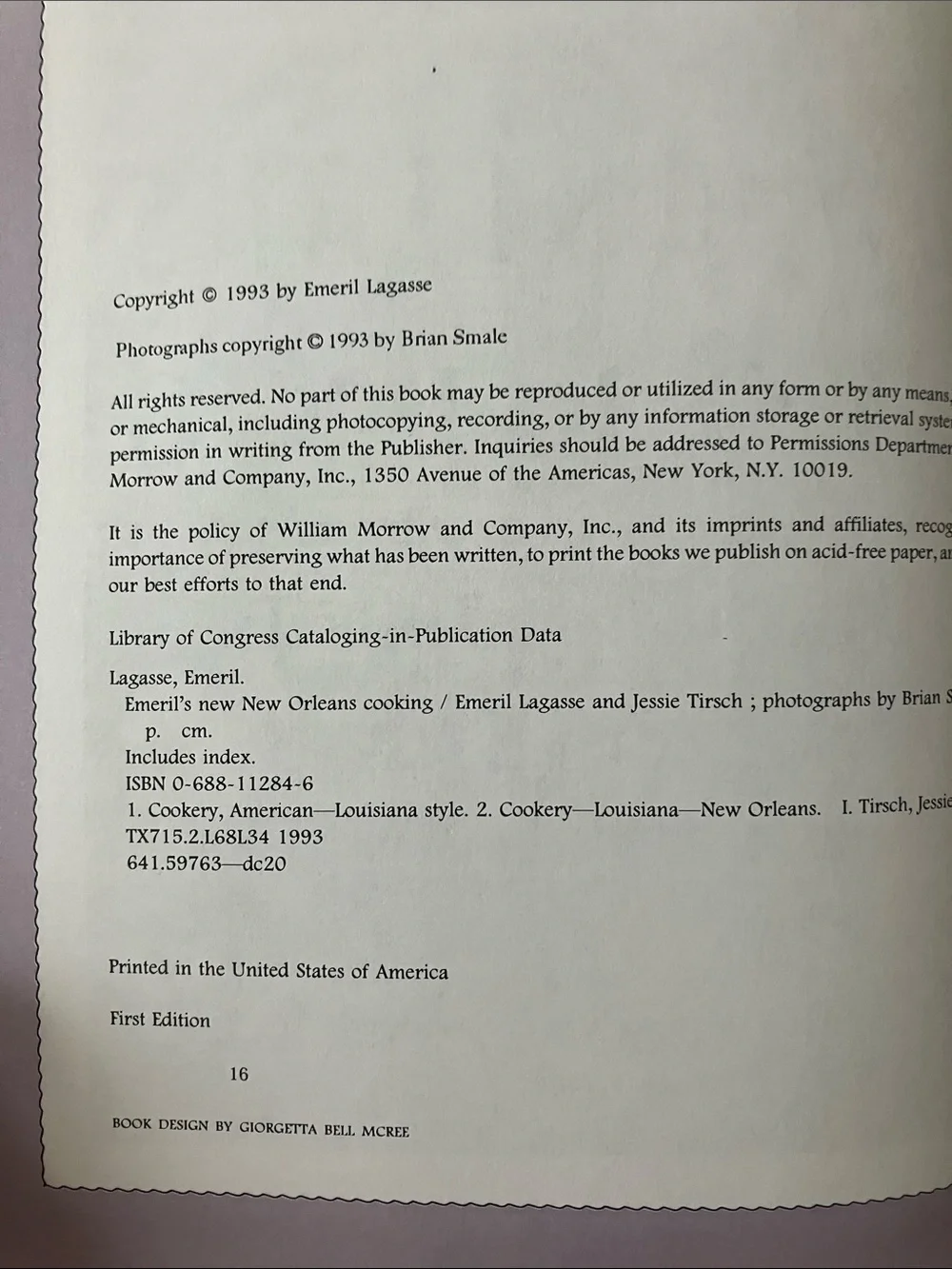 Emeril's New New Orleans Cooking 1993 First Edition HC Emeril Lagasse Cookbook